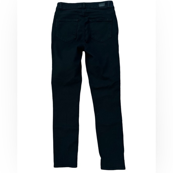 Paige Edgemont Double Zipper Mid-Rise Skinny Jeans, Black, Size 26 - Picture 5 of 12